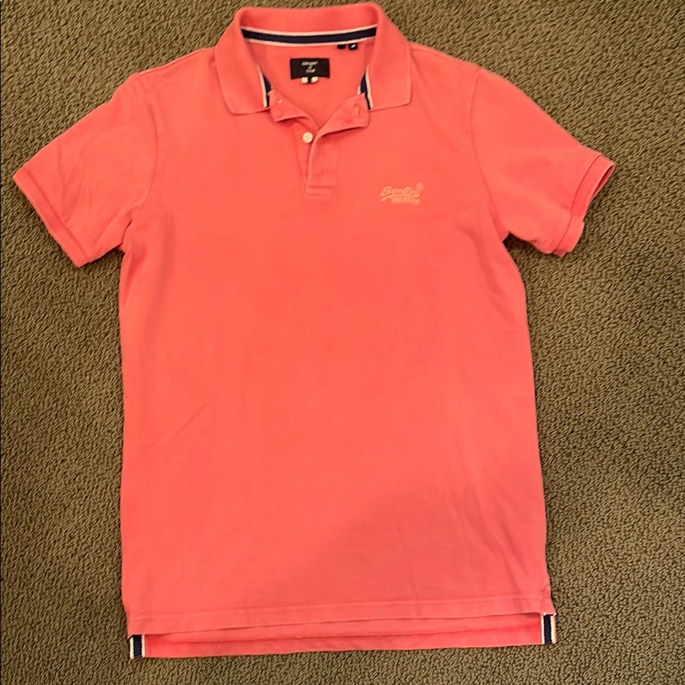 Men’s pink SuperDry polo